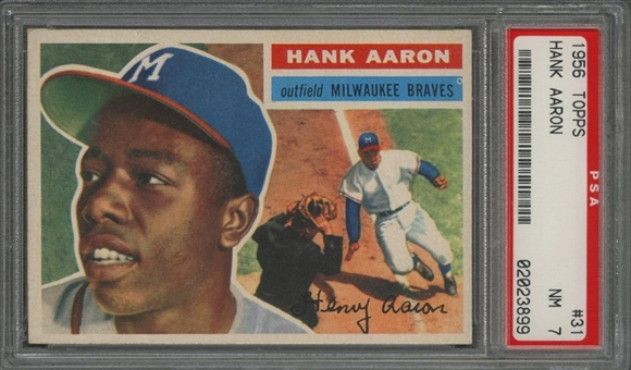 1956 Topps #31 Hank Aaron – PSA NM 7